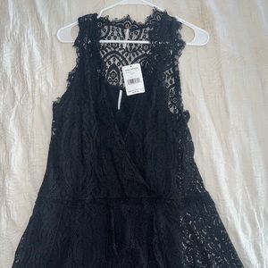 Free People lace size small black dress NWT